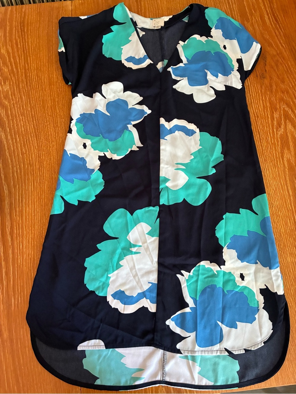 a new day Navy Floral High-Low Dress with Blue & Teal Blooms